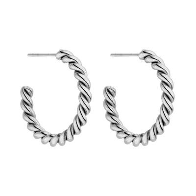 Boucles d'oreilles Everyday Glam Twist plaquées or 14 carats