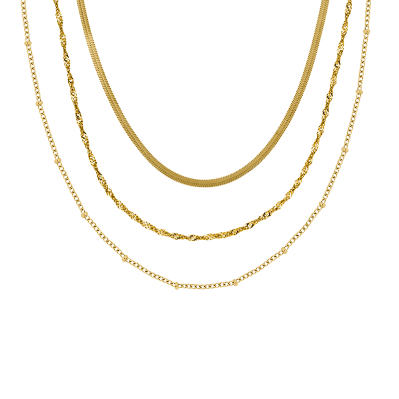 Everyday Chain Set 14K Gold Plated