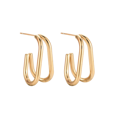 Everyday Twin Earrings 14K Gold Plated