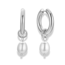 Everyday Bold Pearl Huggie Ohrringe 14K Vergoldet