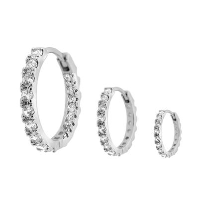 Exclusif Pave Huggie Ear Candy plaqué or 18 carats