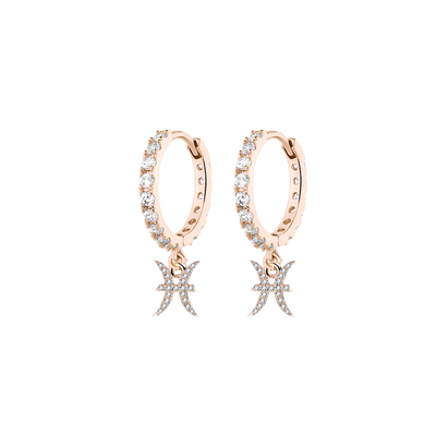Pisces - Zodiac huggie earrings