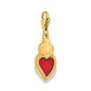 Flaming Heart Charm