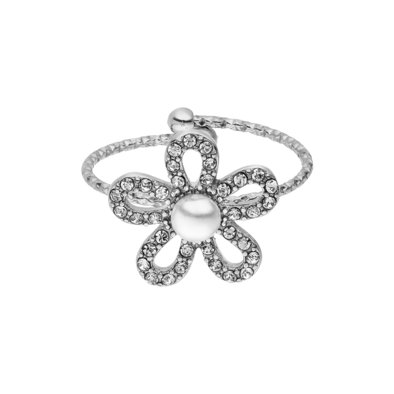 Flower Pearl Paradise Ring 14K Vergoldet