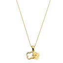 Framed Golden Lucky Leaf Clover Kette 14K Vergoldet