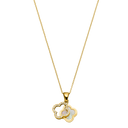 Framed Perlmutt Lucky Leaf Kette 14K Vergoldet