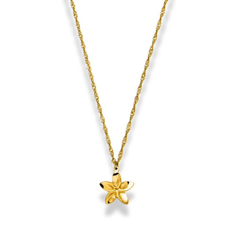 Frangipani Necklace 14K Gold Plated