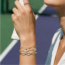 Glamorous Pave Deluxe Armband 14 Karat Vergoldet
