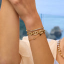 Glamorous Pave Deluxe Armband 14 Karat Vergoldet