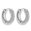 Glorious Pave Huggie Earrings 14K Gold Plated