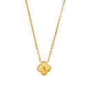 Golden Lucky Leaf Clover Necklace 14K Gold Plated