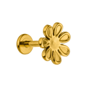 Golden Daisy Labret Piercing 18K Vergoldet