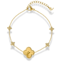 Golden Flower Lucky Leaf Armband 14K Vergoldet