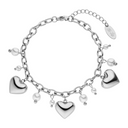 Golden Heart Charm Armband 14K Vergoldet