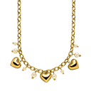 Golden Heart Charm Kette 14K Vergoldet