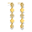 Golden Pave Leaf Ohrstecker 14K Vergoldet