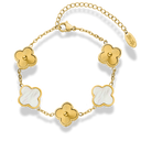 Golden Perlmutt Lucky Leaf Abbaddon Armband 14K Vergoldet