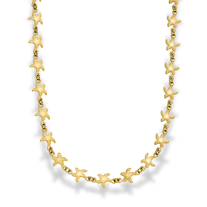 Golden Sea Star Necklace 14K Gold Plated