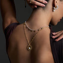 Golden Spiral Pearl Kette 14K Vergoldet