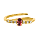 Good Vibes Oval Ring 14K Gold Plated