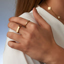 Simple Engraving Ring 18K Gold Plated