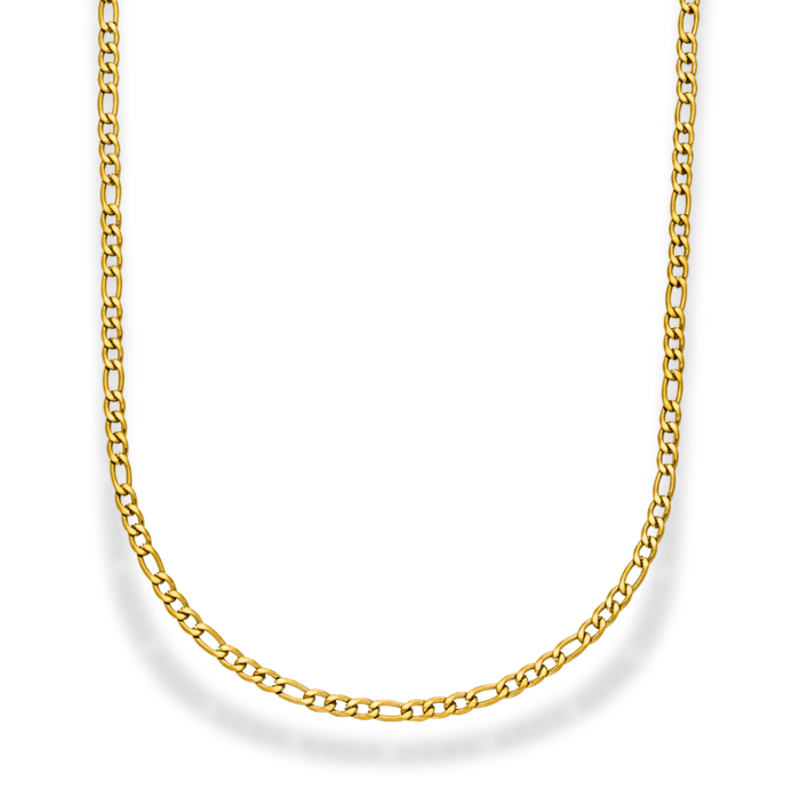 Classic Figaro chain, 14K gold plated