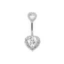 Heart Crystal Bauchnabel Piercing