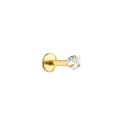 Heart Labret Piercing Gold