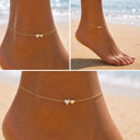 Heart to Heart Fußkette 14K Vergoldet