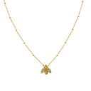 Collier abeille céleste plaqué or 18 carats