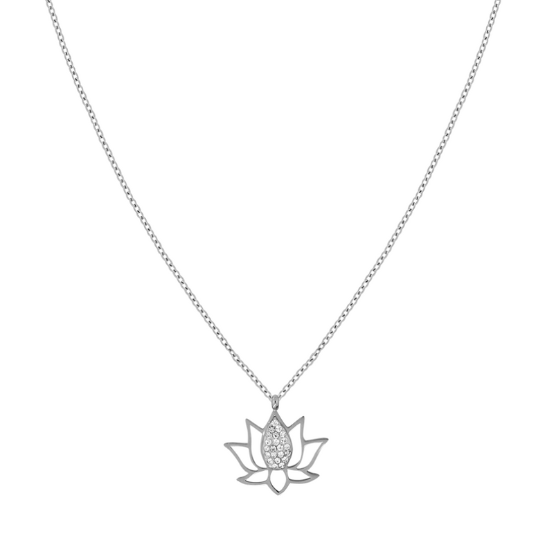 Collier simple lotus céleste plaqué or 18 carats