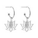 Heavenly Lotus Simple Earrings 18K Gold Plated