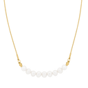 Mini collier élégant avec perles célestes 18 carats