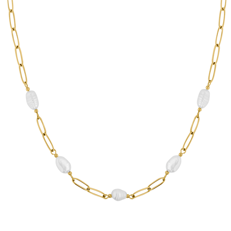 Heavenly Pearl Teresa Necklace 14K Gold Plated