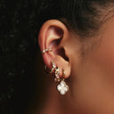 Heavenly Spark Huggie Hoops 14K Vergoldet