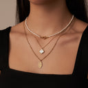 Tiny Pearl Necklace 14K Gold Plated