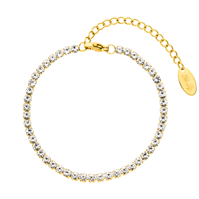 Bracelet de tennis Hi-Life plaqué or 14 carats