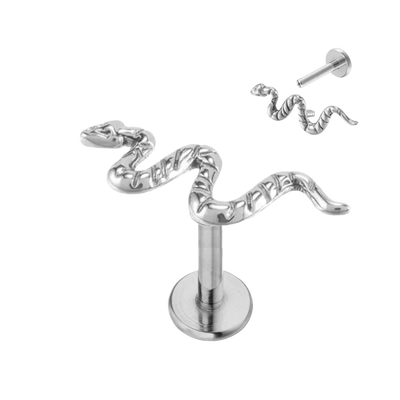 Hi-Life Snake Labret Piercing - Titan