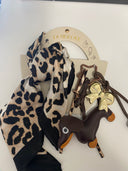 Silk Ribbon&amp;Leather Dog Bagchain