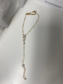 Elegance Cube Crystal Handkette 14K Vergoldet