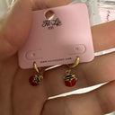 Kids Ladybug Huggie Earrings 14K Gold Plated