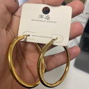 Simple Golden Hoop Ohrringe 14K Vergoldet