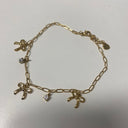 Crystal Ribbon Fußkette 14K Vergoldet
