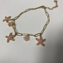 Pink Starfish Anklet 14K Gold Plated