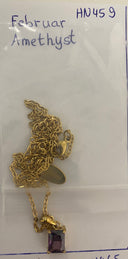 Timeless Baguette Birthstone Kette 18K Vergoldet