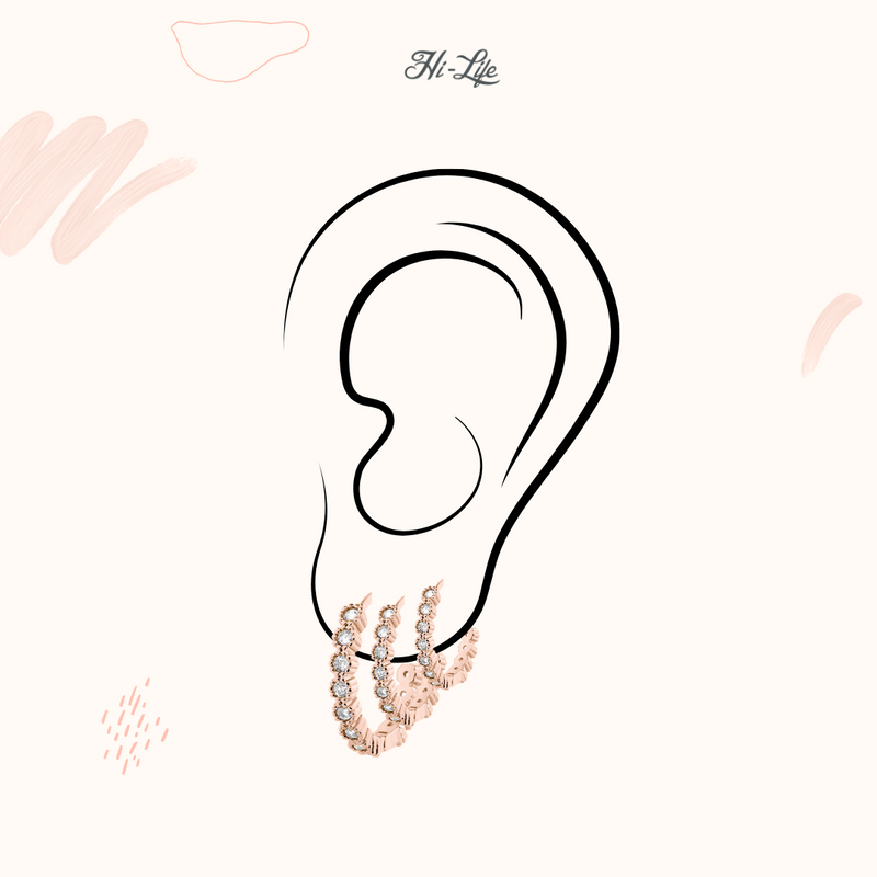 Irene Pave Ear Candy rose gold