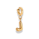 Bubble Letter Charm 14K Vergoldet