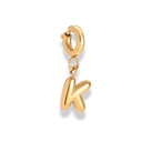Bubble Letter Charm 14K Vergoldet