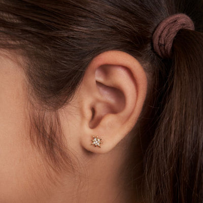 Boucles d'oreilles à tige en forme de fleur pour enfants