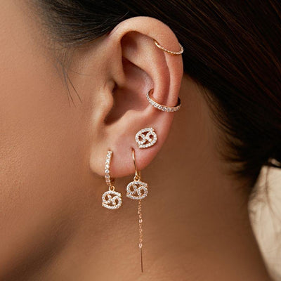Cancer - Zodiac Dangle Earrings
